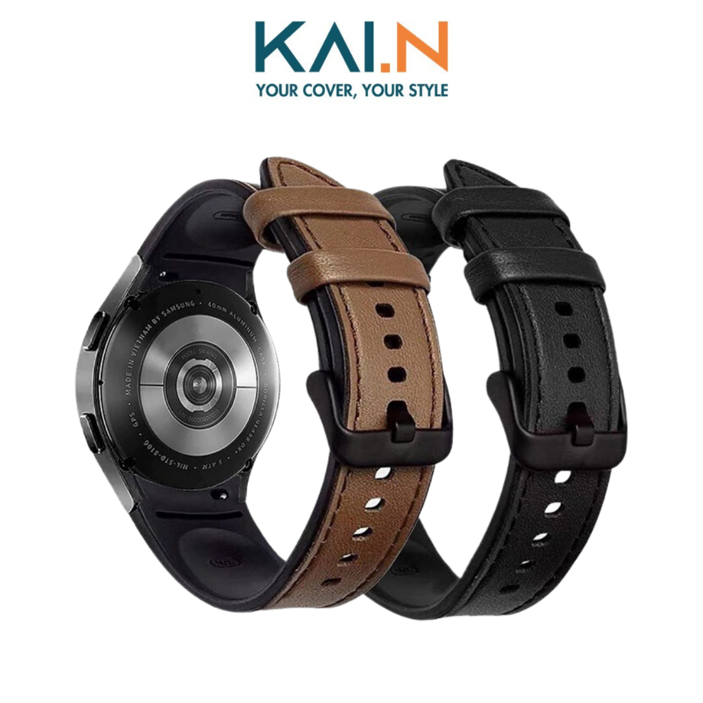 Dây Da Kai.N Classic Hybrid Leather Dành Cho Galaxy Watch 4/ Galaxy Watch 5/ Galaxy Watch 5 Pro