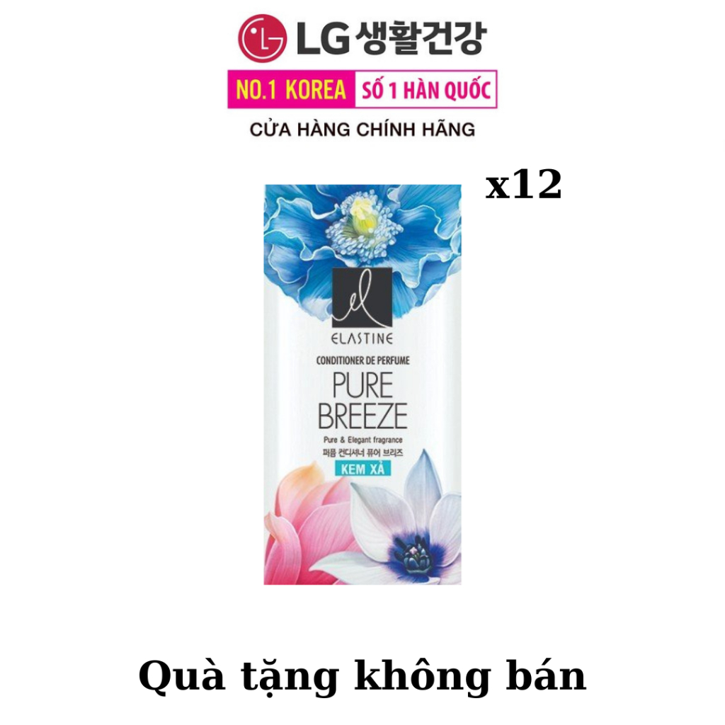 [Quà tặng không bán] Combo 12 gói Dầu xả Pure Breeze Elastine 6ml/gói
