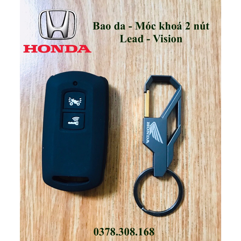 [Honda] Combo phụ kiện xe máy Honda Lead -Vision, Móc khoá,bao da