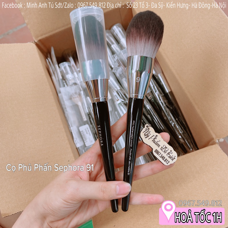 Cọ Phủ Phấn Sephora Số 91- Pro Featherweight Powder. Poudre Effet Zero Matiere 91 [Chính Hãng]
