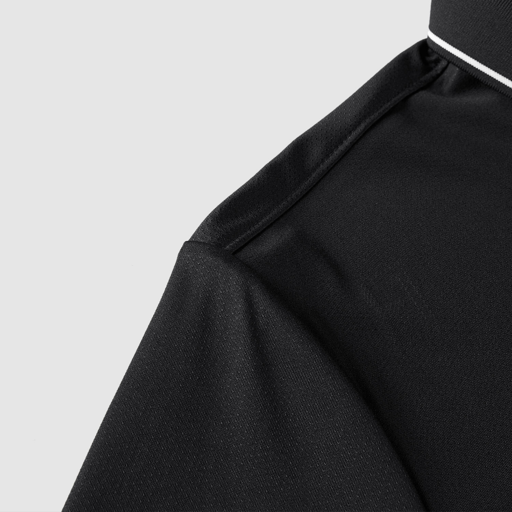 HLA - Áo thun POLO nam ngắn tay viền cổ co giãn tốt Classic white neckline elastic Polo Shirt