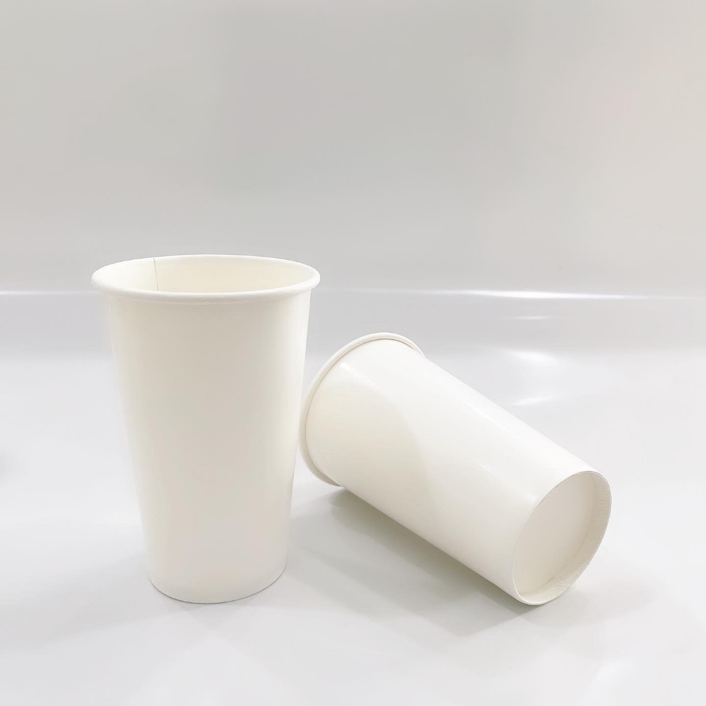 [KV] Ly giấy 14oz~420ml - Lốc 50 ly giấy trơn