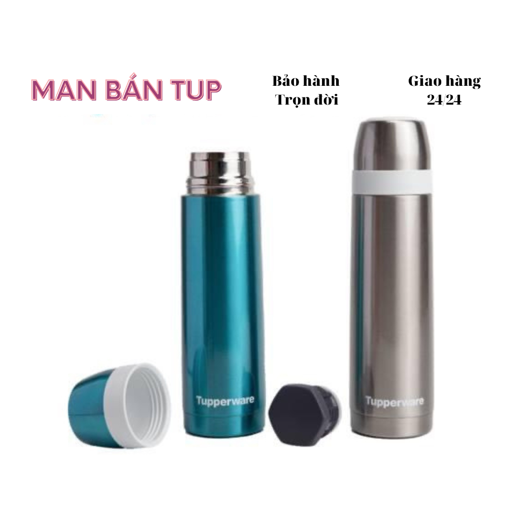 Bình giữ nhiệt Tupperware, Thermos Sparkling 500ml, màu Bạc Kim Tuyến