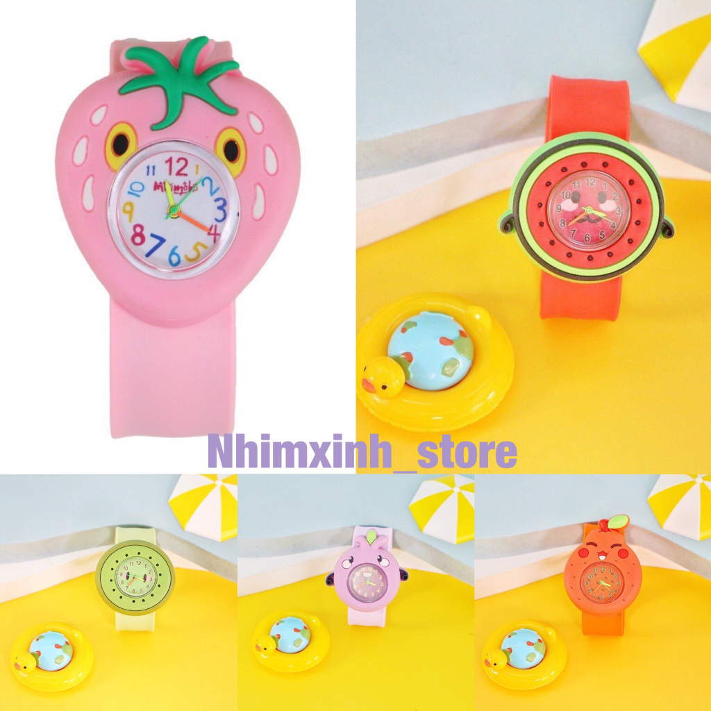 Đồng hồ đập tay hình quả dễ thương cho bé