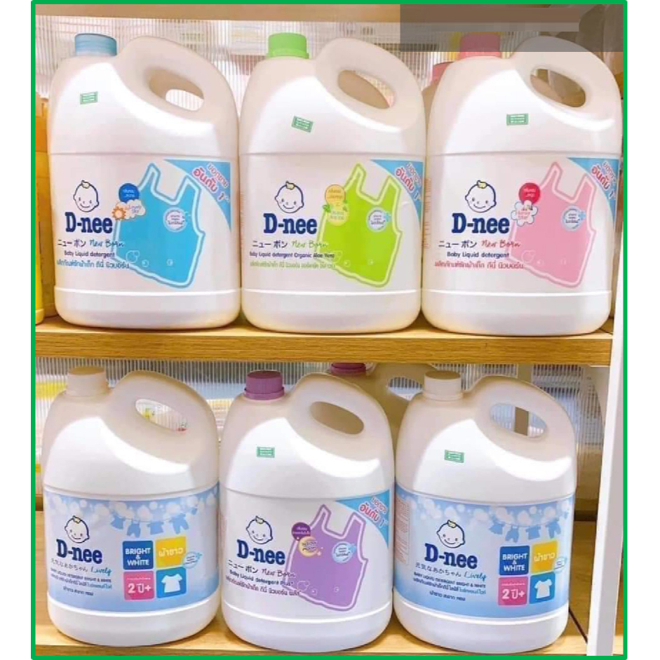 Nước giặt xả quần áo cho bé Dnee can 3000ml hàng chính hãng đại thịnh có 5 mùi khác nhau an toàn cho da bé