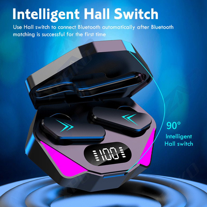 Tai nghe Bluetooth gaming TWS X15 Tai nghe không dây có độ trễ thấp với Mic Bass Âm thanh Âm thanh Định vị Tai nghe không dây stereo