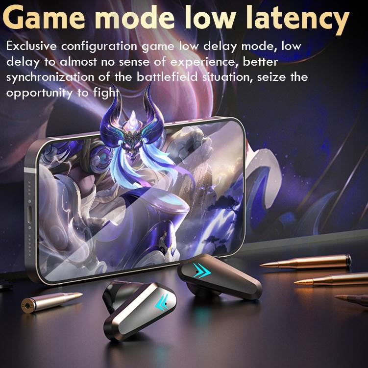 Tai nghe Bluetooth gaming TWS X15 Tai nghe không dây có độ trễ thấp với Mic Bass Âm thanh Âm thanh Định vị Tai nghe không dây stereo