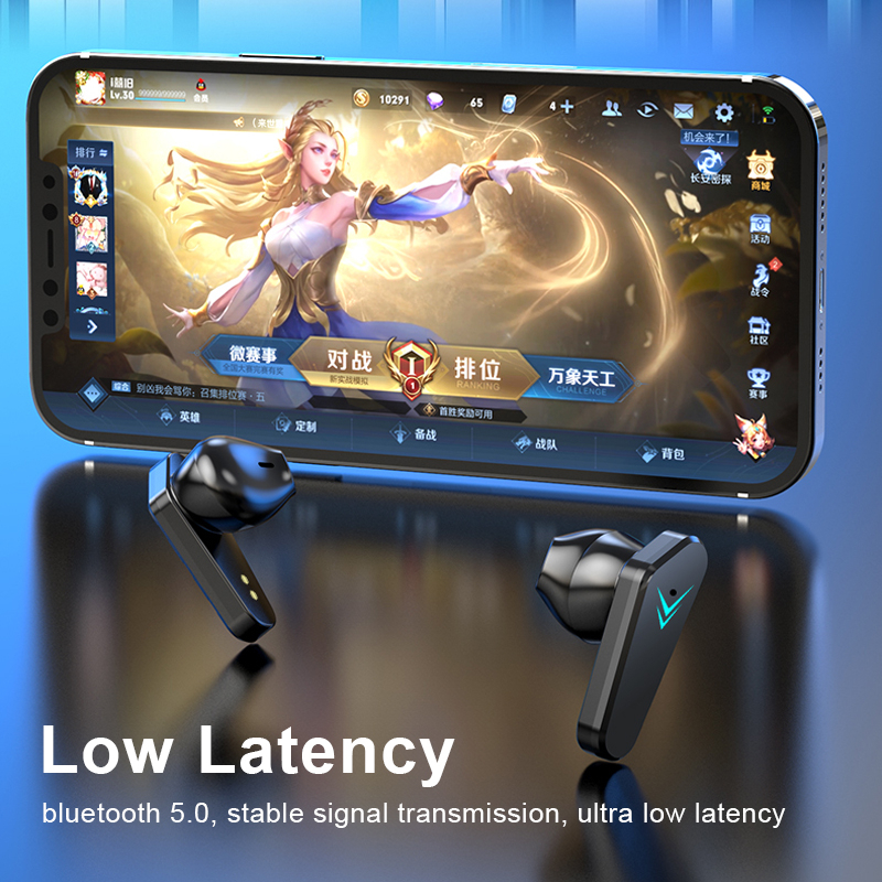 Tai nghe Bluetooth gaming TWS X15 Tai nghe không dây có độ trễ thấp với Mic Bass Âm thanh Âm thanh Định vị Tai nghe không dây stereo