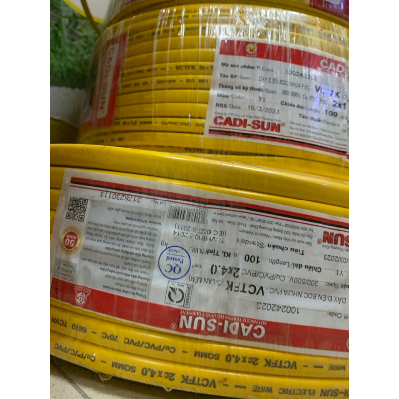 Dây Điện Đôi Cadisun Hàng Chính Hãng 2x0,75/2x1/2x1,5/2x2,5/2x4
