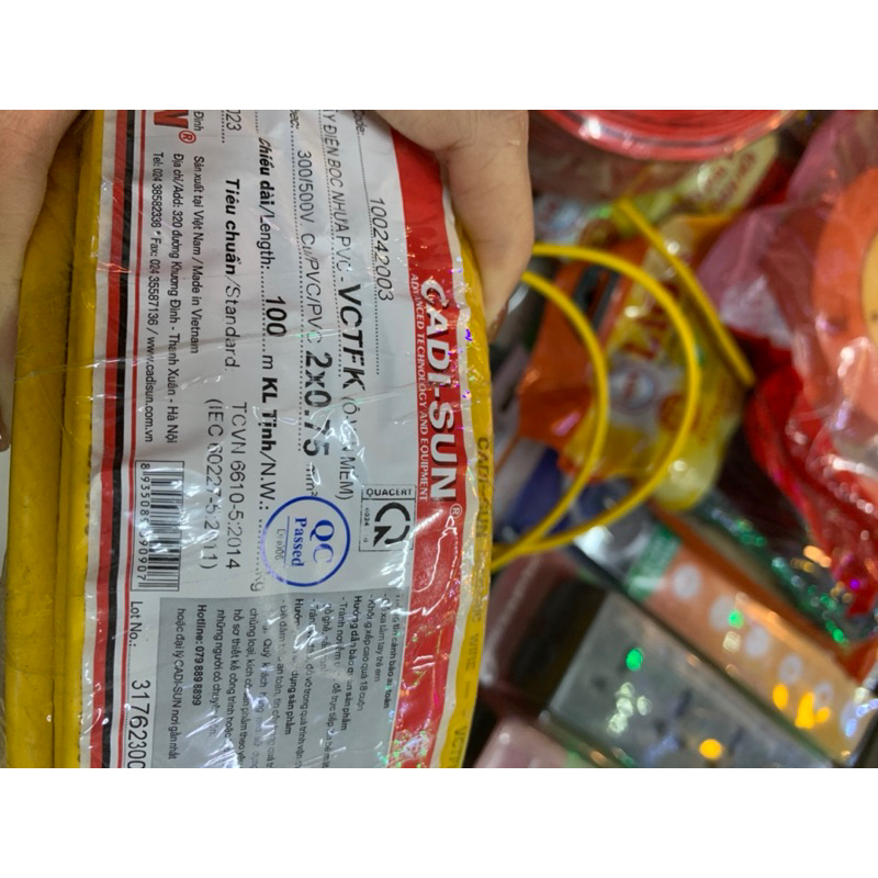 Dây Điện Đôi Cadisun Hàng Chính Hãng 2x0,75/2x1/2x1,5/2x2,5/2x4