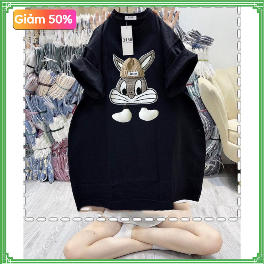 Áo thun nữ nam tay lỡ form rộng GấuThêu Oversize Unisex chất cotton siêu đẹp vải dày dặn | BigBuy360 - bigbuy360.vn