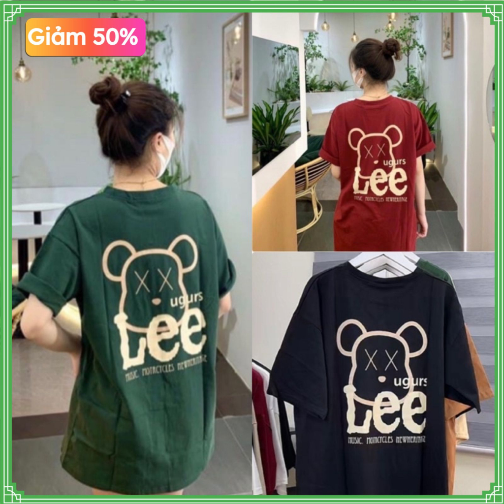 Áo thun nữ nam tay lỡ form rộng GấuThêu Oversize Unisex chất cotton siêu đẹp vải dày dặn | BigBuy360 - bigbuy360.vn