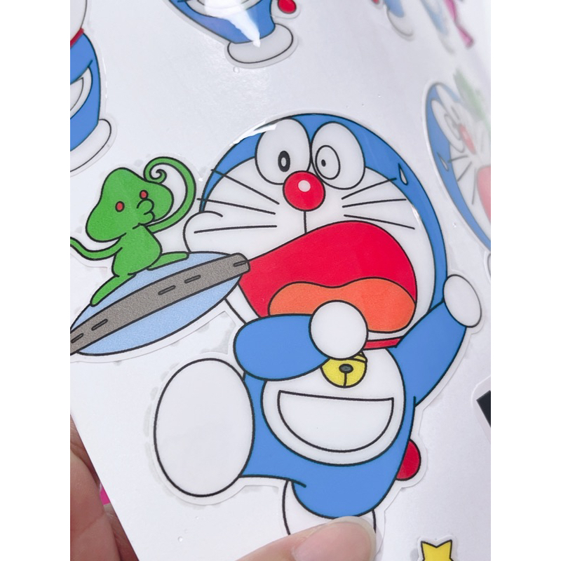 Tem nổi hoạt hình Doremon dán trang trí xe máy, tem tổng hợp mẫu Doremon Nobita có sẵn keo dán