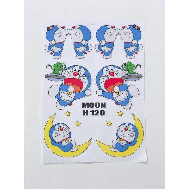 Tem nổi hoạt hình Doremon dán trang trí xe máy, tem tổng hợp mẫu Doremon Nobita có sẵn keo dán