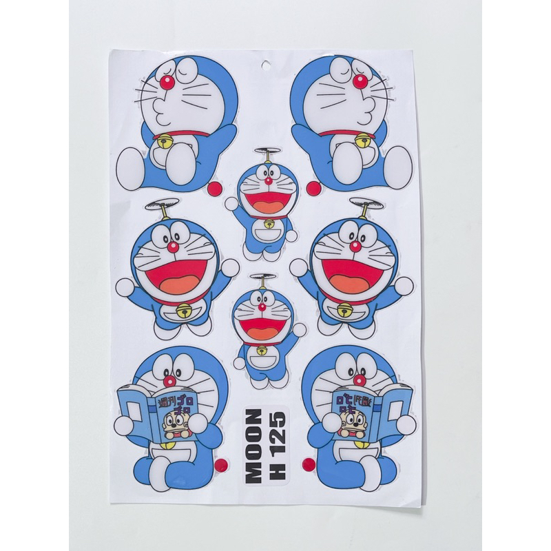 Tem nổi hoạt hình Doremon dán trang trí xe máy, tem tổng hợp mẫu Doremon Nobita có sẵn keo dán