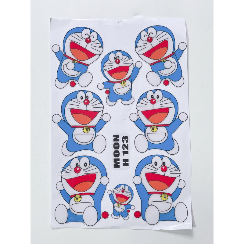 Tem nổi hoạt hình Doremon dán trang trí xe máy, tem tổng hợp mẫu Doremon Nobita có sẵn keo dán