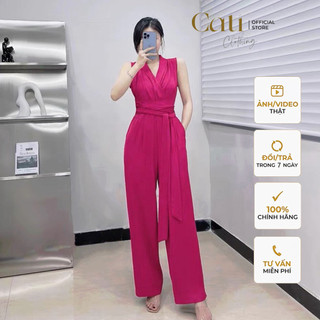 Jumpsuit phối belt 3 màu a1349 ,jumpsuit sát nách eo buộc nơ chất trượt dày dặn sang chảnh