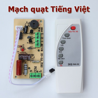 Mạch quạt điều khiển từ xa Remote phiên bản Tiếng Việt SKQ FAN-02