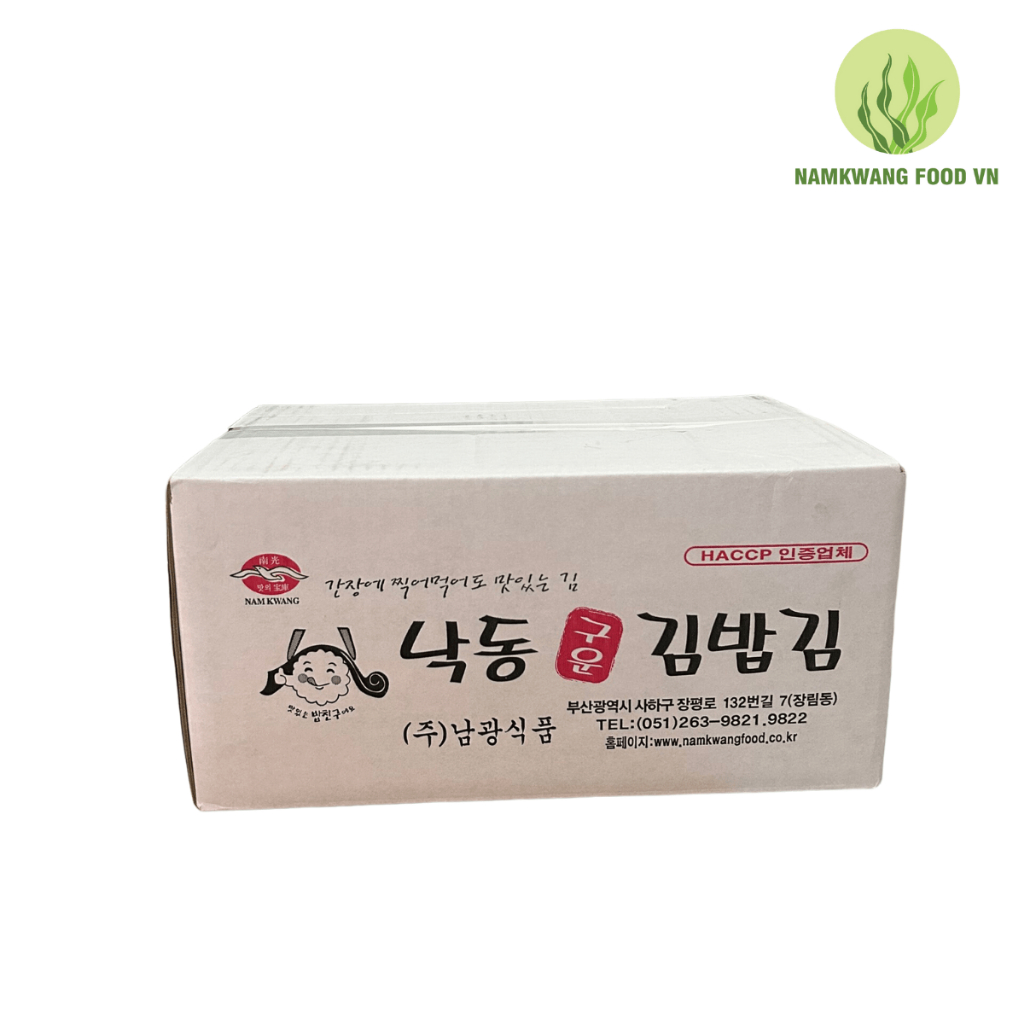 Thùng 50 Gói Rong Biển Cuộn Cơm 10 Lá Làm Kimbap Sushi - NamkwangFood