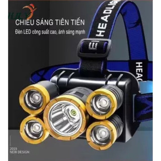 Đèn pin đội đầu 5 bóng led siêu sáng