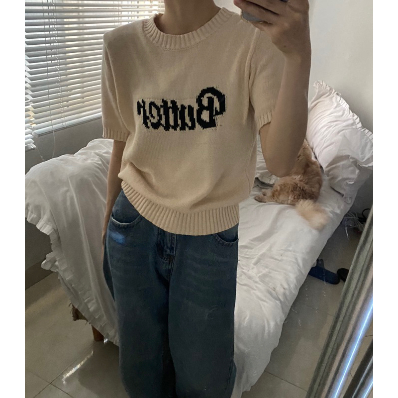 (ORDER) Áo thun len Butter basic style Korea
