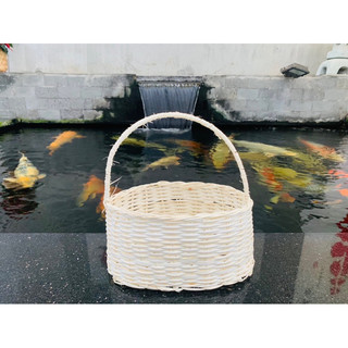 Giỏ mây trắng làn mây túi hoa đựng hoa quả giỏ quà