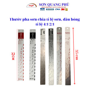 Thước pha sơn hãng Kodo tỉ lệ 2:1 và 4:1, thước quậy sơn, thước đo tỉ lệ sơn dầu bóng đóng rắn SONQUANGPHU422