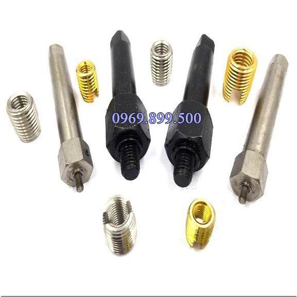 Dụng cụ cấy Helicol đặc, ren cấy tự taro M3, M4, M5, M6, M8, M10, M12 hàng đẹp