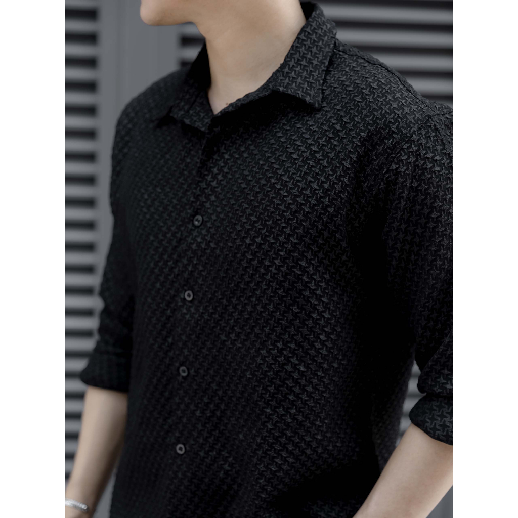 Áo Sơ Mi Nam New Fancy Fabric, Chất Vải Dệt Jacquard Thoải Mái, SM0046, SOMEHOW