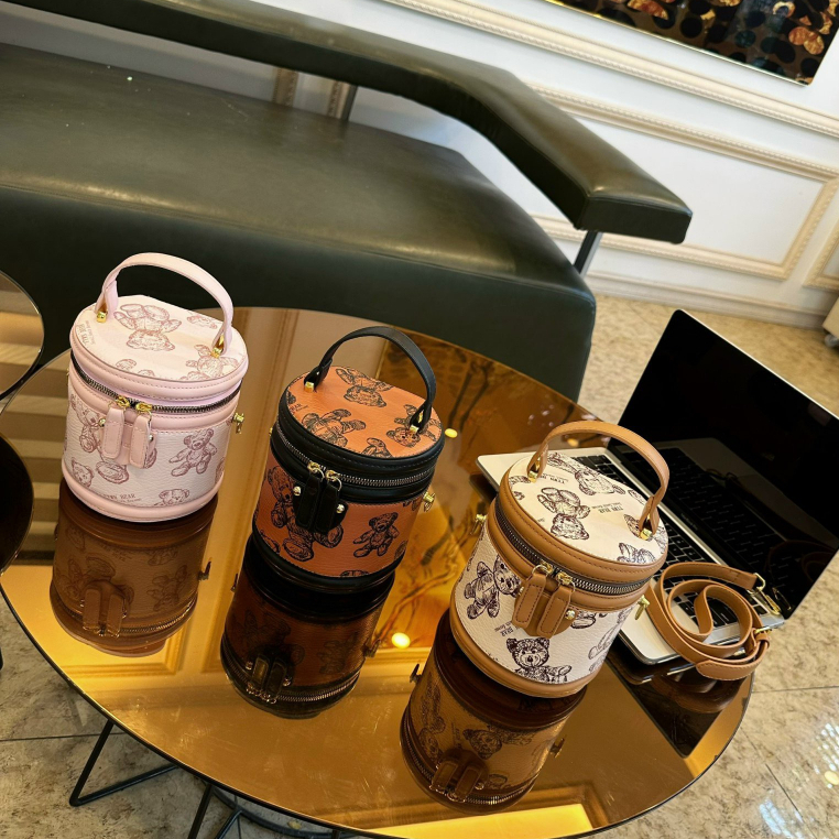 Túi Xách Tay, Đeo Chéo Nữ Dáng Trụ Họa Tiết Gấu Hót T122