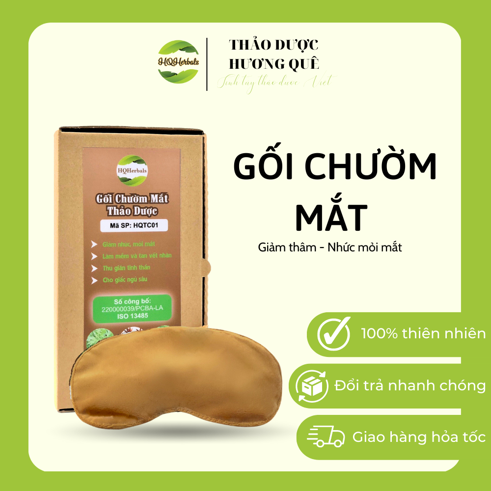 Gối Chườm Mắt Thảo Dược - Giảm mỏi mắt, thâm quầng, giúp ngủ ngon
