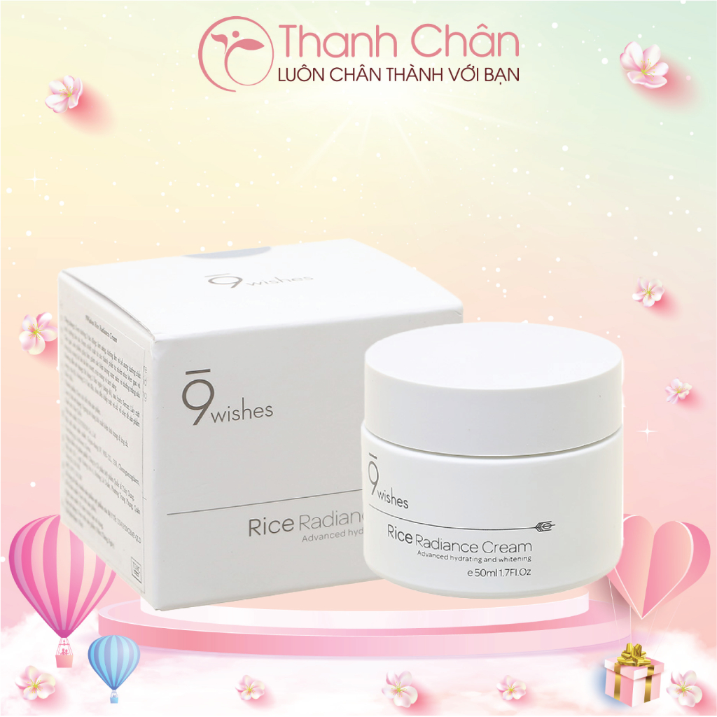 Kem Dưỡng 9 Wishes Từ Gạo Dưỡng Ẩm Trắng Da, Chống Lão Hoá 9 Wishes Rice Radiance Cream 50ml