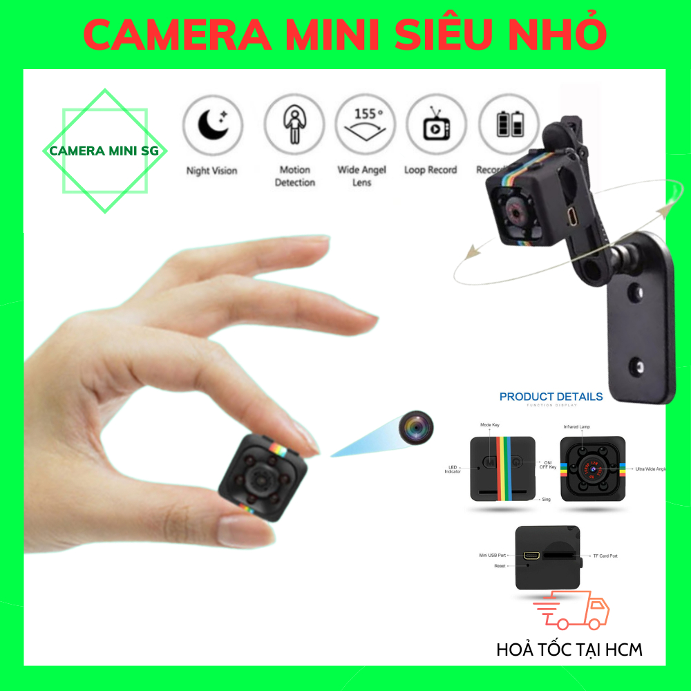 Camera Mini Siêu Nhỏ Độ Nét Cao Quay Phim Ban Đêm