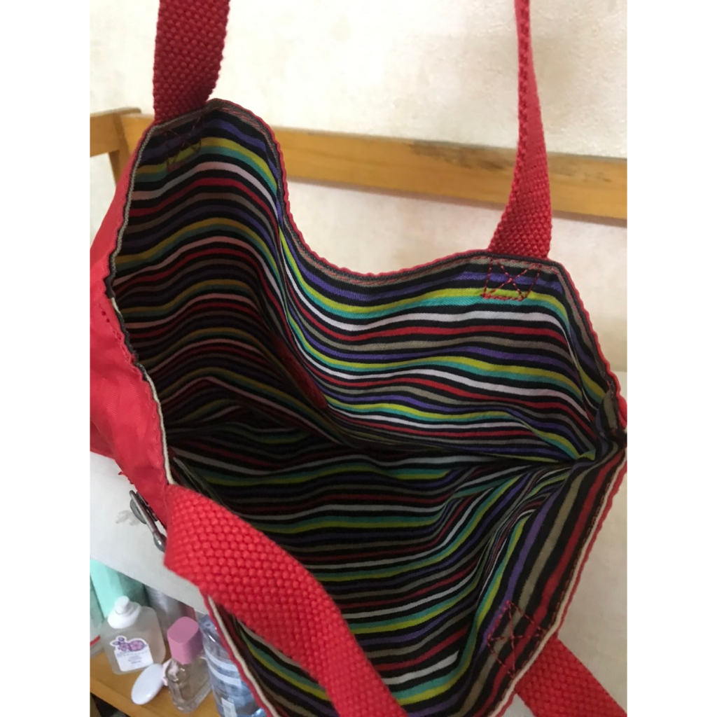 Túi tote hiệu Kipling vải dù 2 mặt
