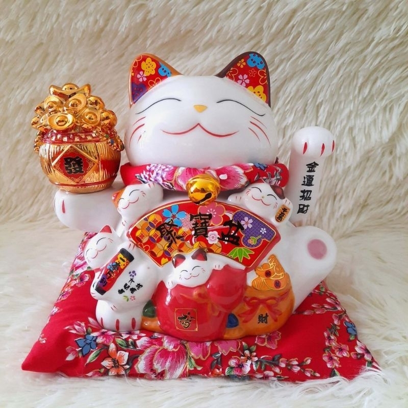 Mèo thần tài vẫy tay 16cm18cm 20cm 23cm 34cmMay mắn tài lộc