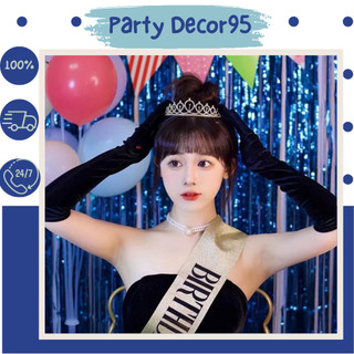 Băng rôn Happy Birthday, dây đeo chéo sinh nhật sang chảnh, Happy Birthday Sash
