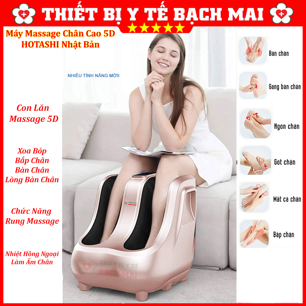 Máy Massage Chân 5D HOTASHI - Mát Xa Xoa Bóp Từ Bắp Chân Đến Lòng Bàn Chân