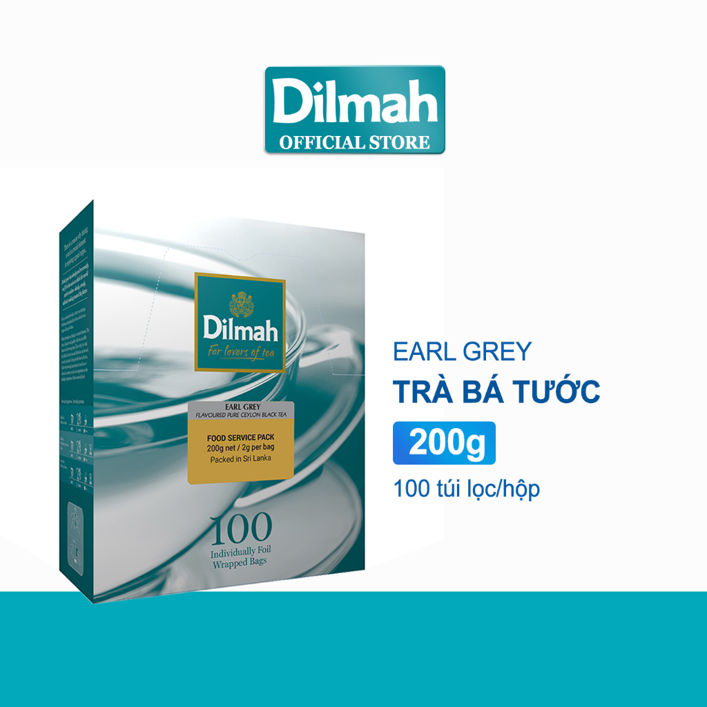 Trà Dilmah Earl Grey Food - Bá Tước 200g - 100 túi