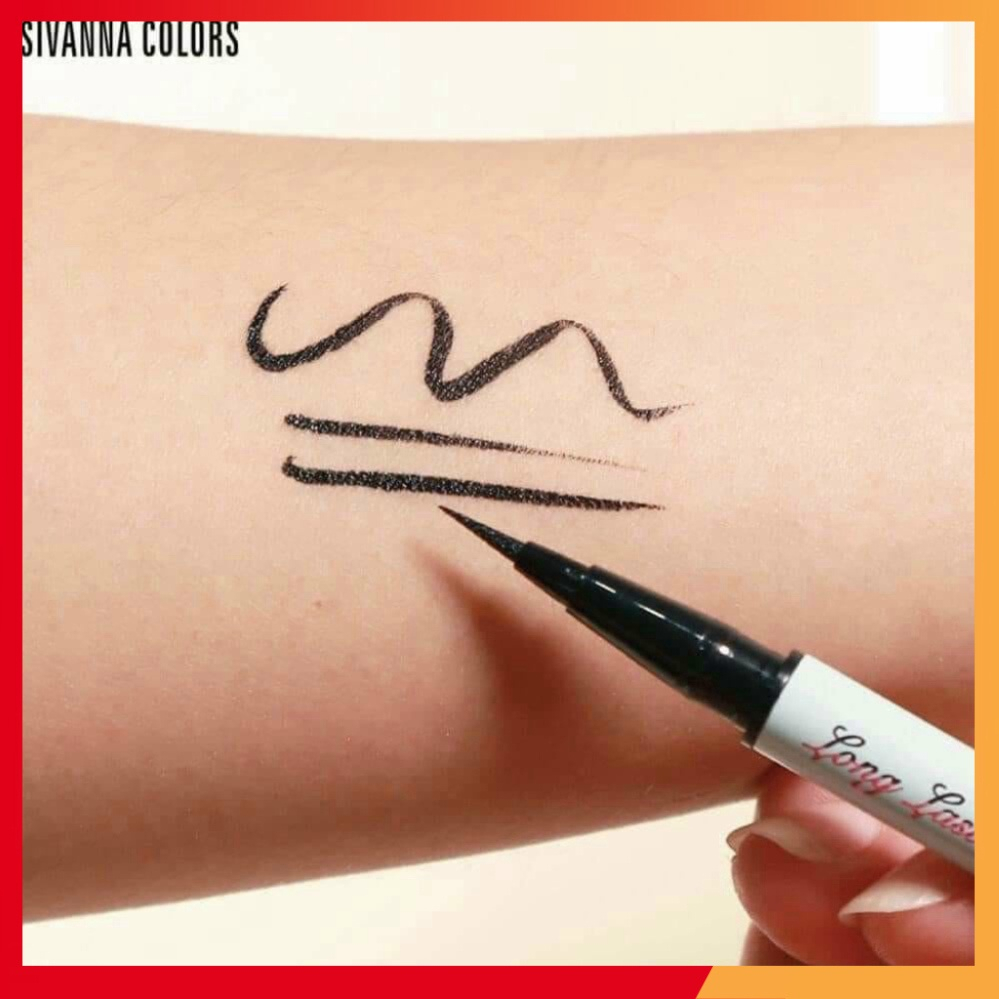 Bút kẻ mắt nước eyeliner Sivanna Colors Long Lasting Fine Thái Lan chống nước lâu trôi ES8016 chính hãng