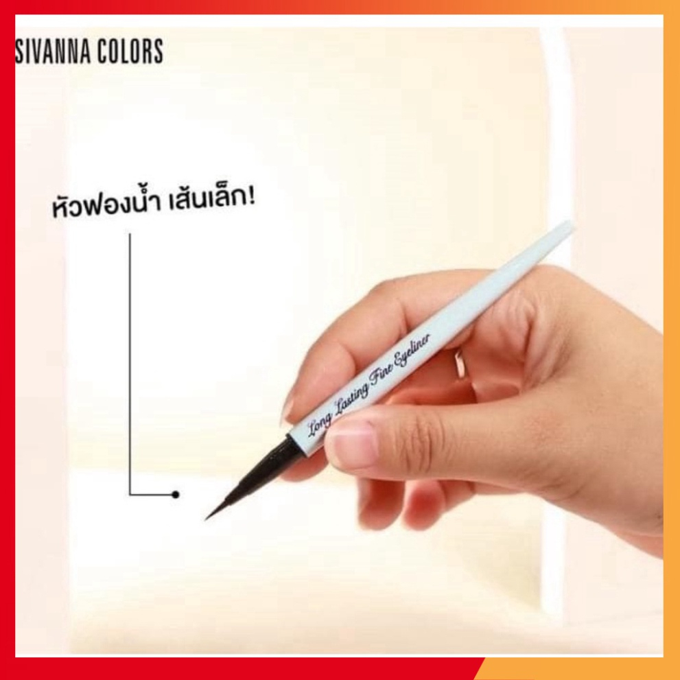 Bút kẻ mắt nước eyeliner Sivanna Colors Long Lasting Fine Thái Lan chống nước lâu trôi ES8016 chính hãng