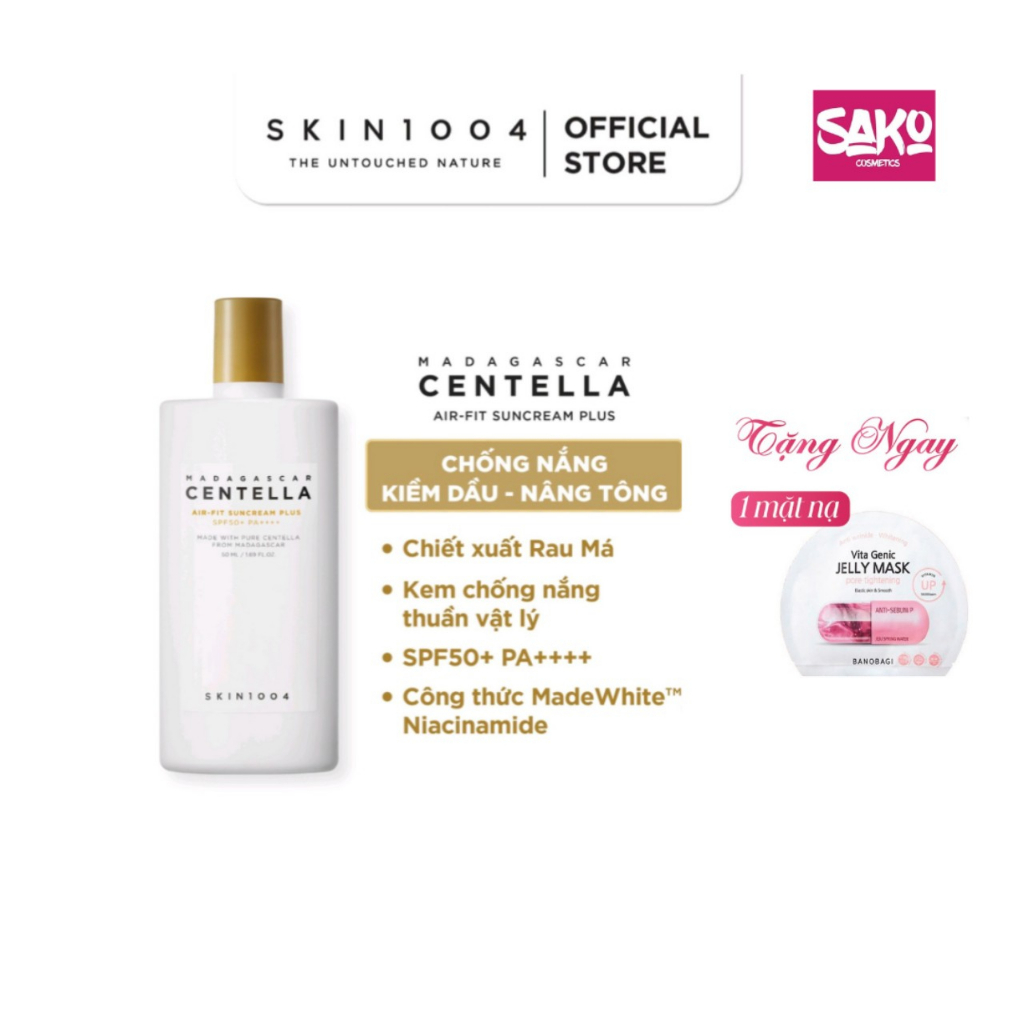 Kem chống nắng Skin1004 Madagascar Centella Air-Fit Suncream Plus 50ml