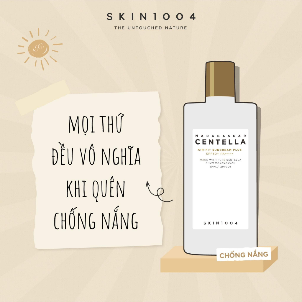 Kem chống nắng Skin1004 Madagascar Centella Air-Fit Suncream Plus 50ml