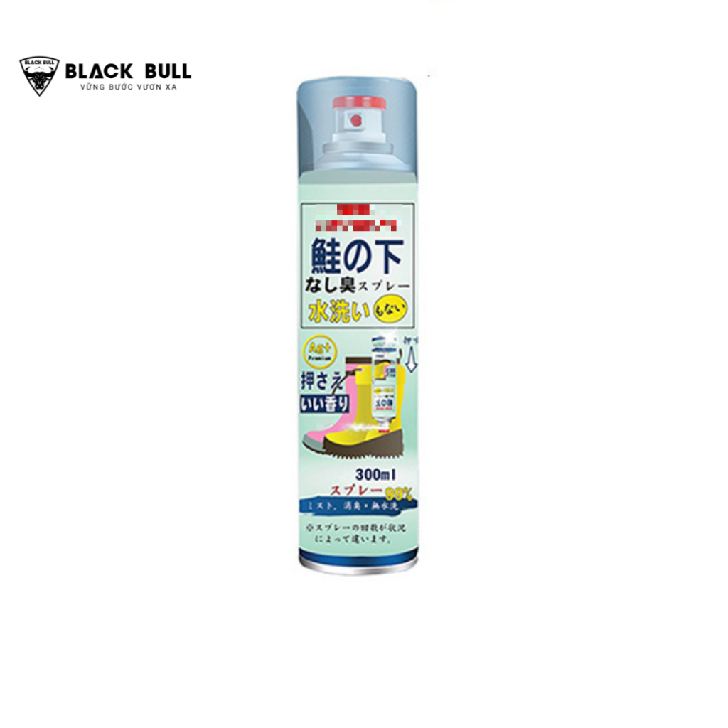 Bình xịt khử Lưu hương- làm sạch mùi giày BLACK BULL