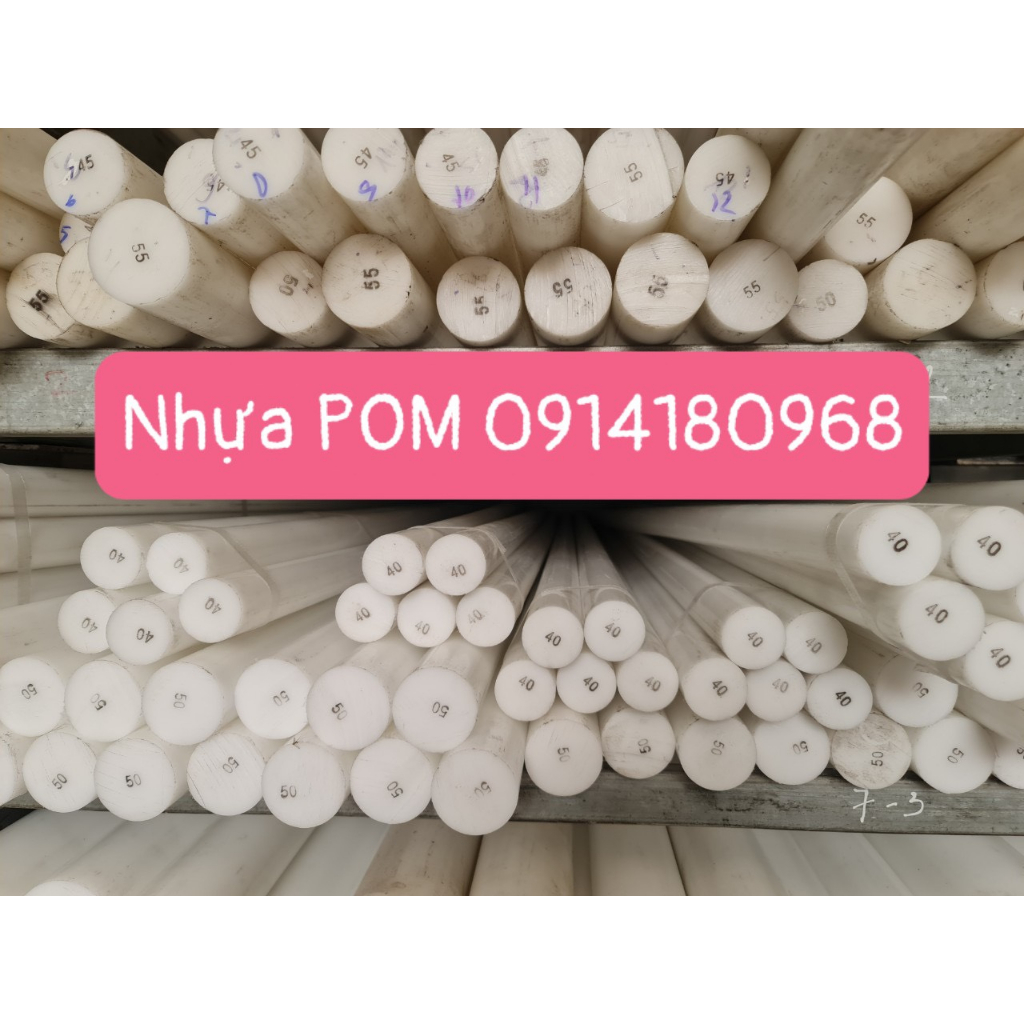 Thanh nhựa POM D20x1000mm màu trắng Hàn Quốc