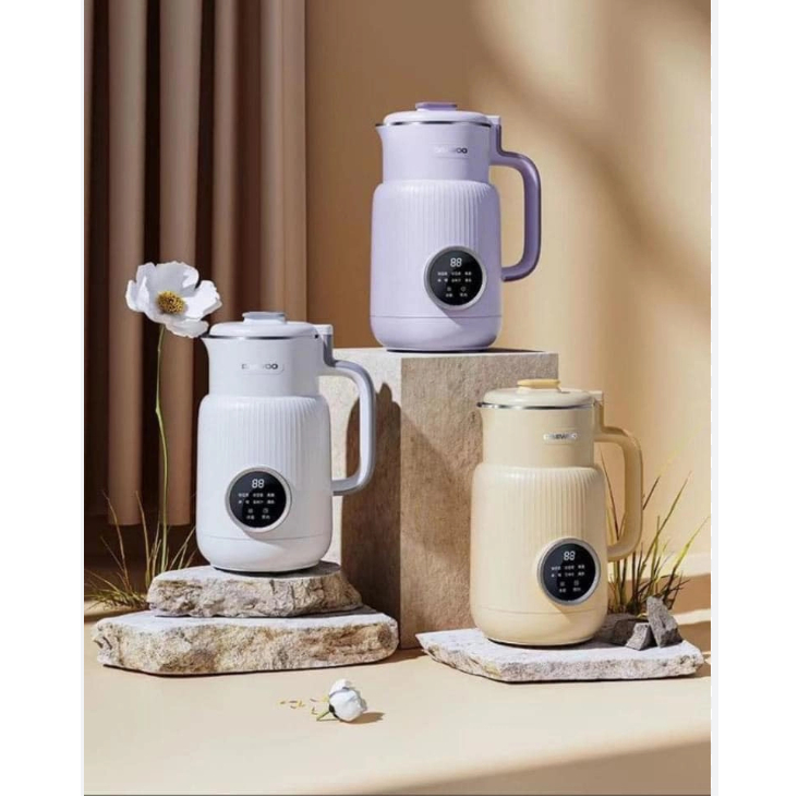 Máy xay nấu làm sữa hạt DAEWOO DY-SM03 màu trắng tím vàng ,công suất 600W bảo hành 12 tháng