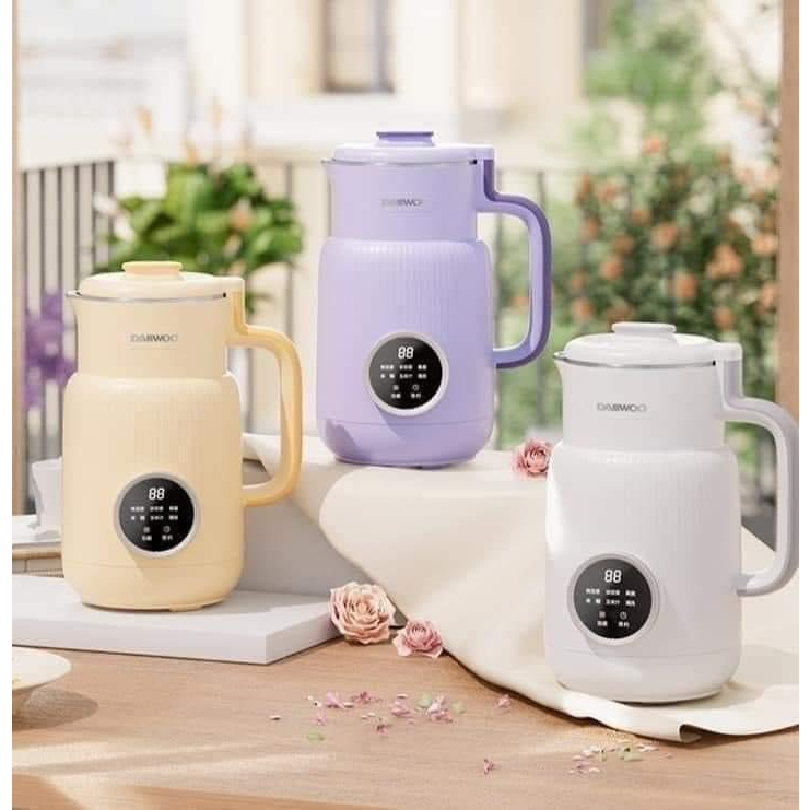 Máy xay nấu làm sữa hạt DAEWOO DY-SM03 màu trắng tím vàng ,công suất 600W bảo hành 12 tháng