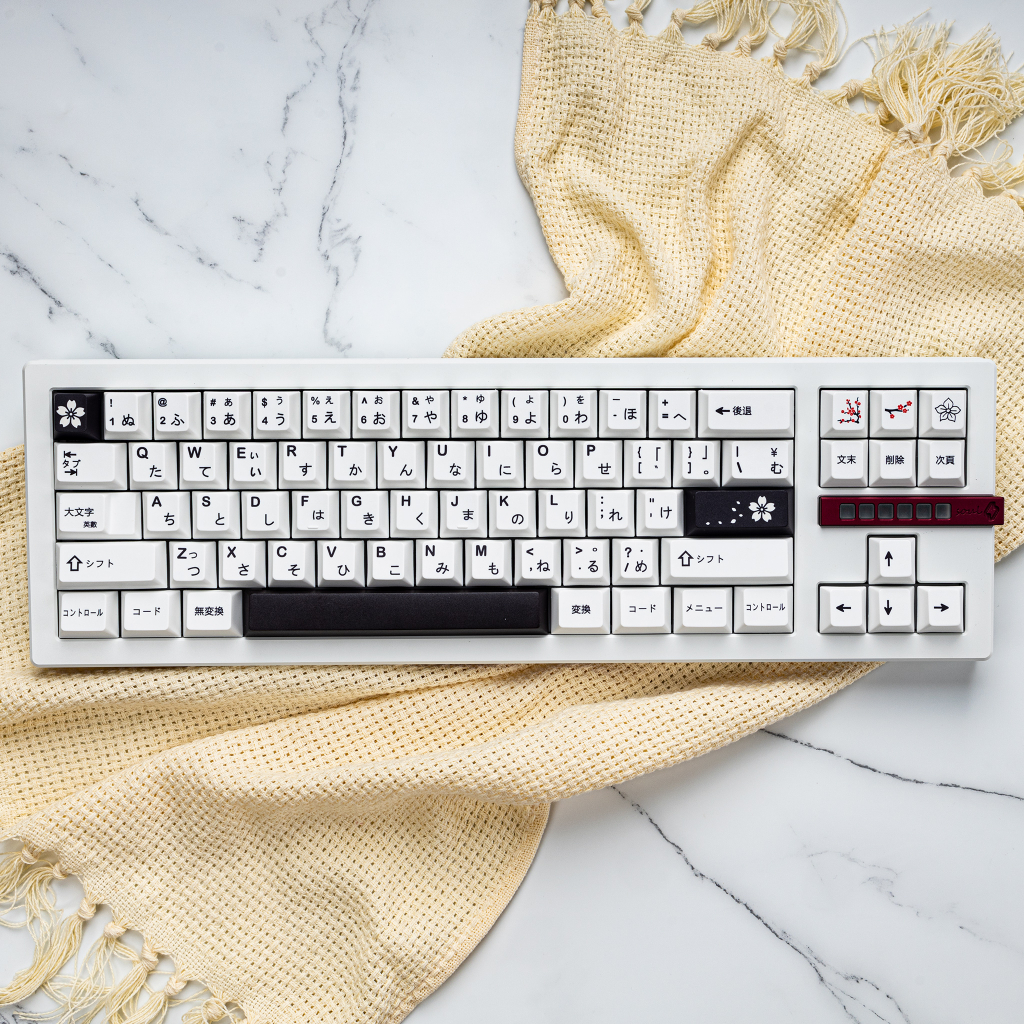 Keycap Japan Sakura | Keycap nhựa PBT 130 nút in nhiệt