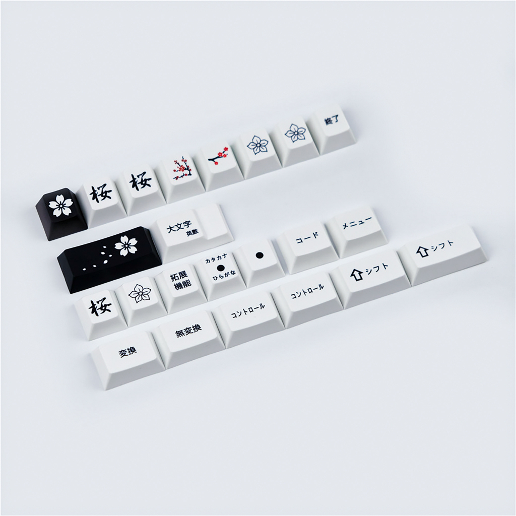 Keycap Japan Sakura | Keycap nhựa PBT 130 nút in nhiệt