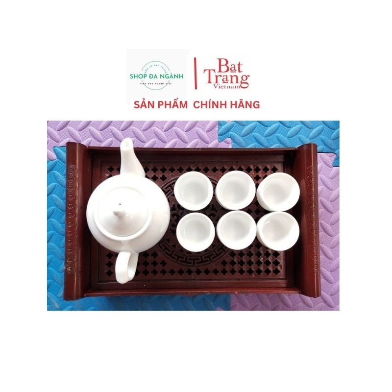 Bộ ấm chén uống trà, bộ ấm trà Bát Tràng, cỡ nhỏ dung tích 300 ml