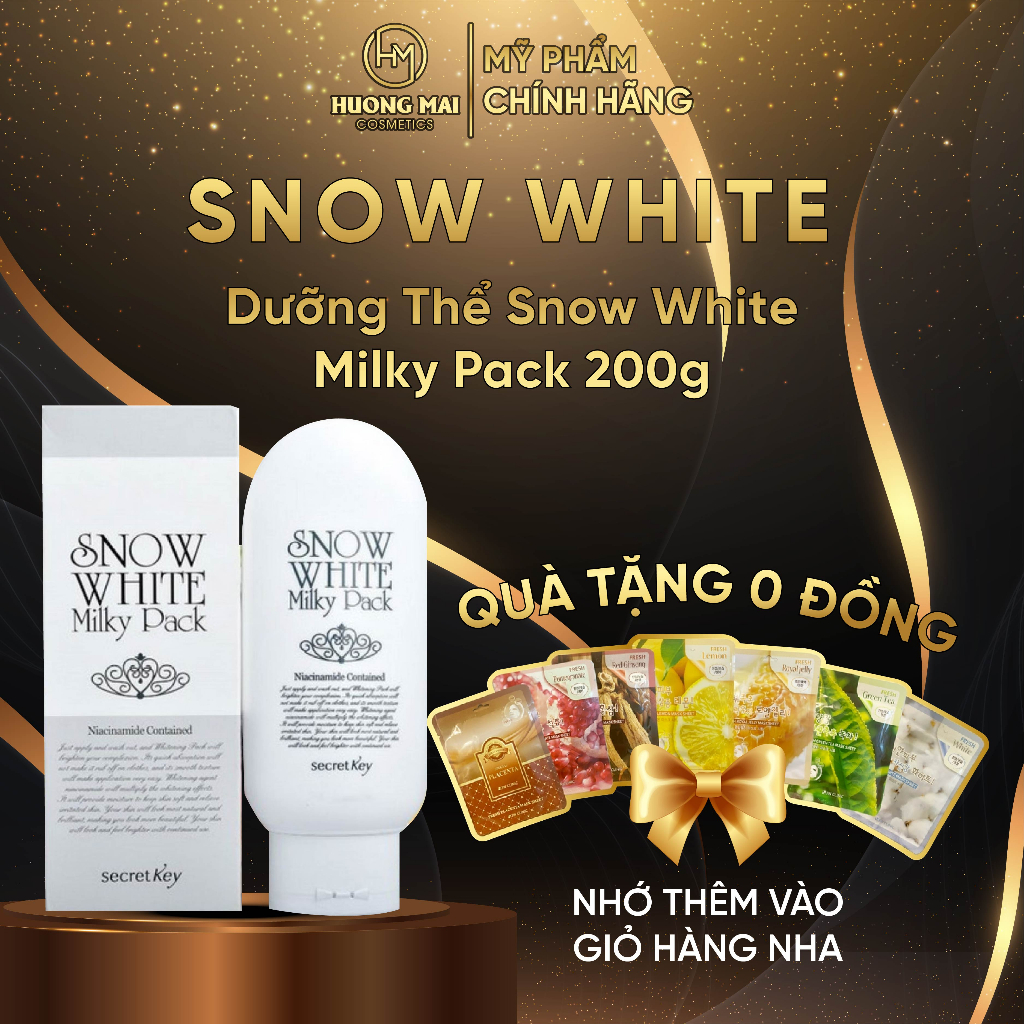 Dưỡng Thể Snow White Milky Pack 200g